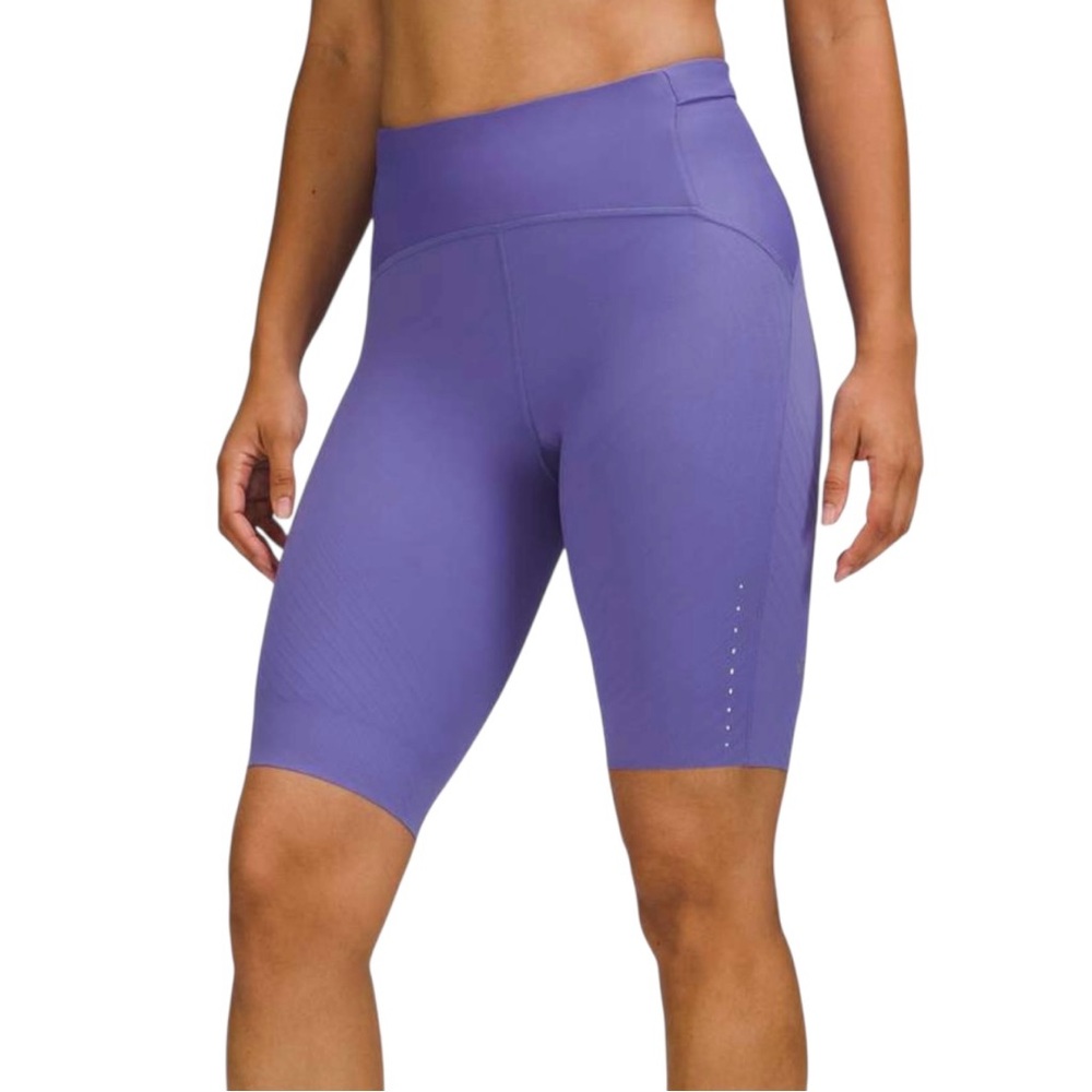 NWT Lululemon SenseKnit Running High Rise Shorts 10” Charged Indigo Women’s Sz 4